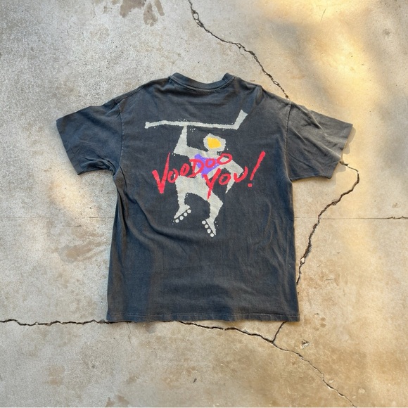 VANCOUVER VOODOO VINTAGE 90s single stitch hockey sports shirt hanes beefy faded - Picture 1 of 4